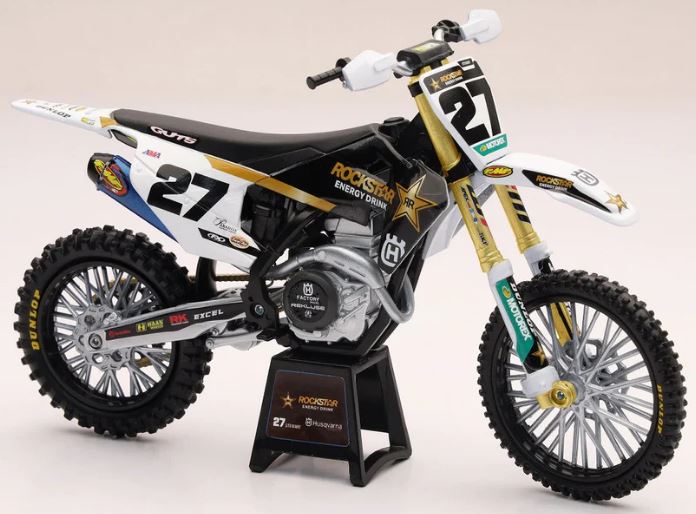 Miniatuur Husqvarna Rockstar - M. Stewart (No 27)  1:12
